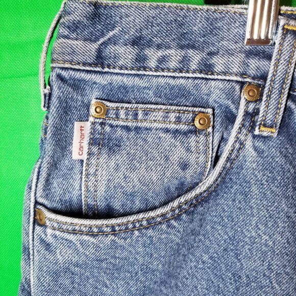 Carhartt Jeans Mens 50X30 Flannel Lined Relaxed Fit Straight B172 Work Outdoor - Picture 4 of 7